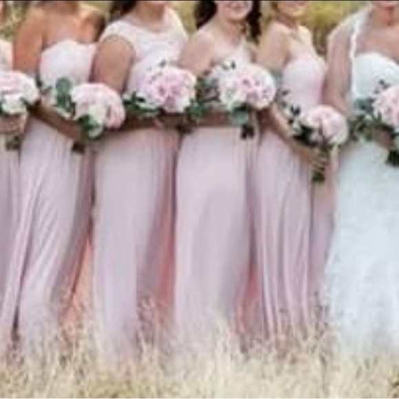 David’s Bridal baby pink bridesmaid dress - Picture 3 of 8